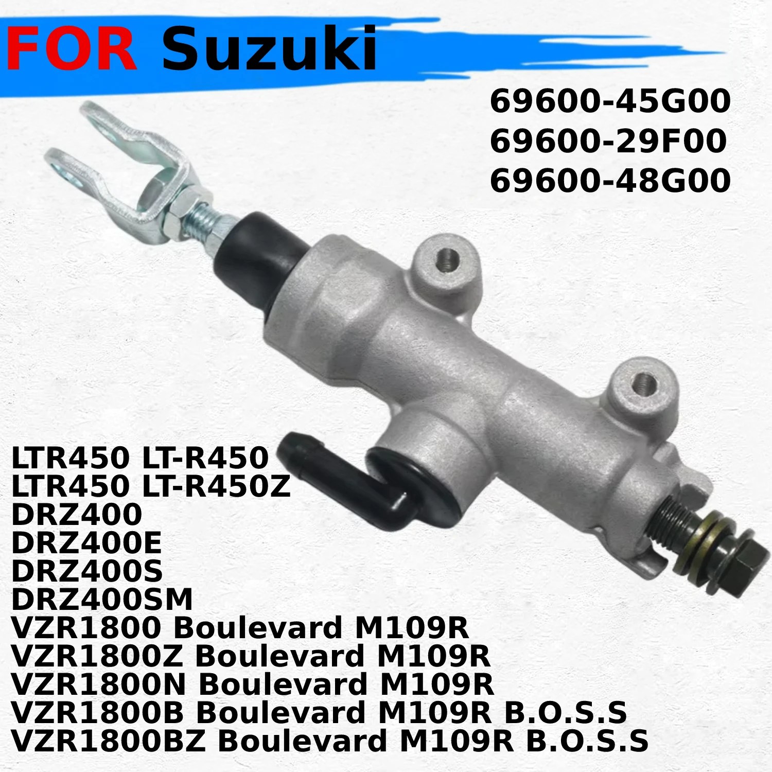 Главный тормозной цилиндр заднего суппорта подходит для Suzuki LTR450 LT-R450 LT-R450Z DRZ400 DRZ400E DRZ400S DRZ400SM OEM: 69600-45G00
Главный тормозной цилиндр заднего суппорта подходит для Suzuki LTR450 LT-R450 LT-R450Z DRZ400 DRZ400E DRZ400S DRZ400SM OEM: 69600-45G00