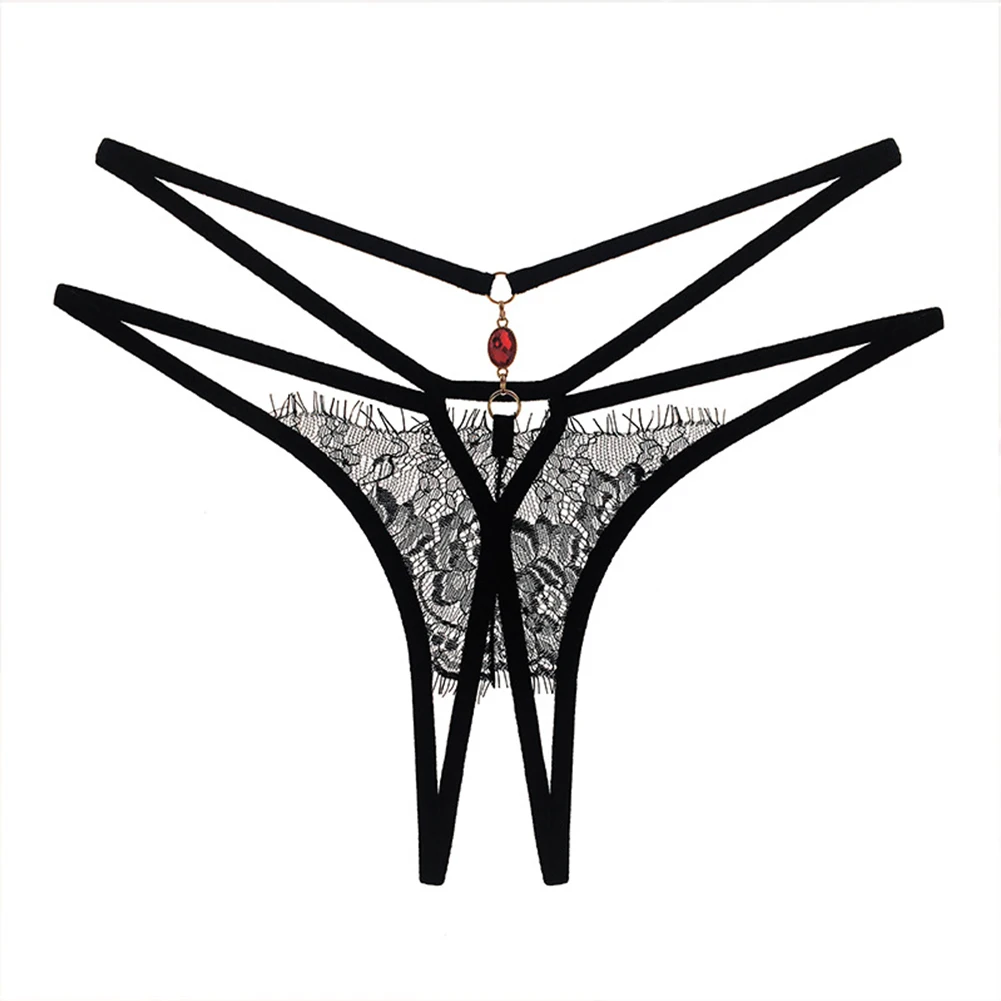 Women Sexy Open Crotch Gemstone Thong Panties See Through Lace G-string Briefs Underwear T-back Underpants Bikini Lingerie
Women Sexy Open Crotch Gemstone Thong Panties See Through Lace G-string Briefs Underwear T-back Underpants Bikini Lingerie