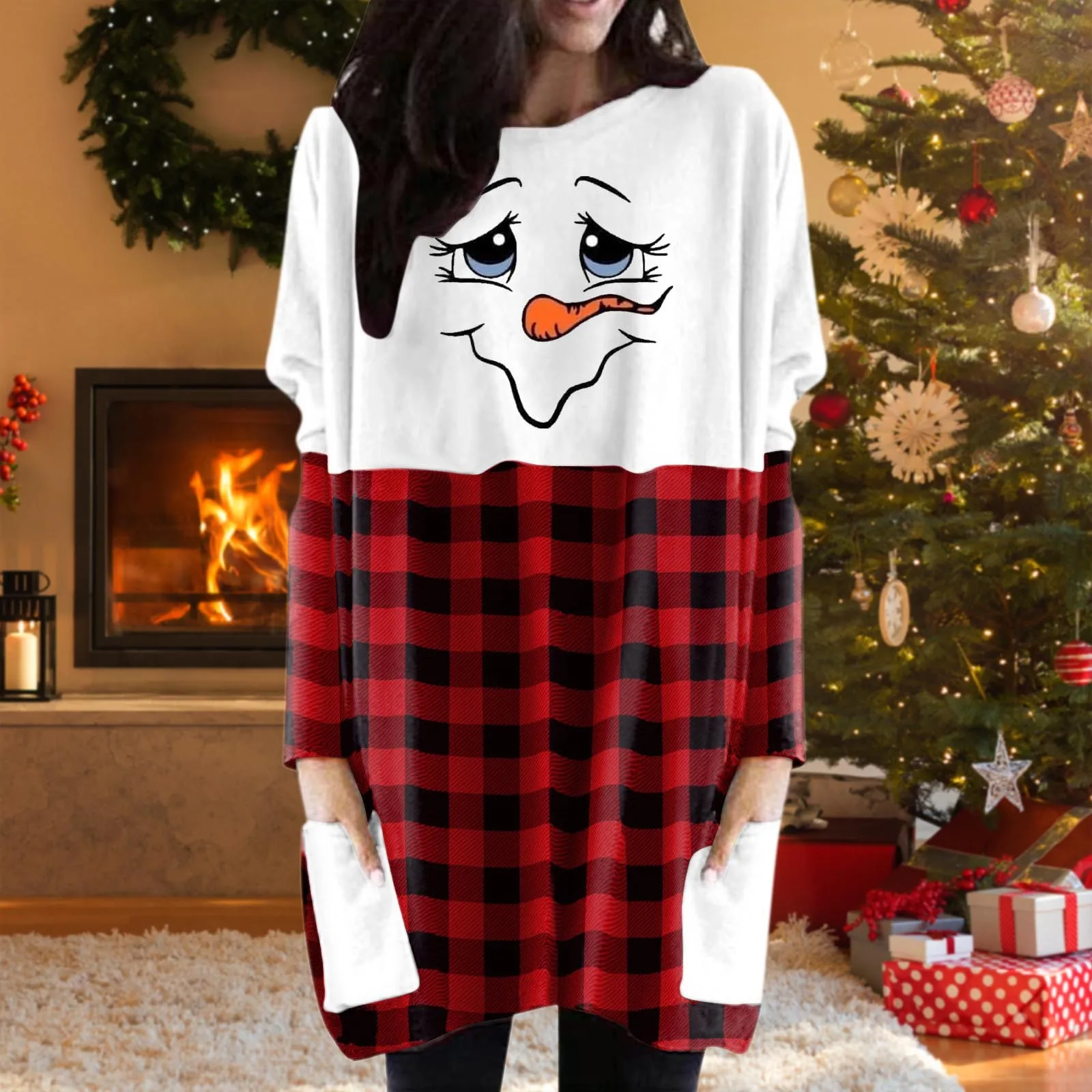 Work Blouses Women Women Dress Shirt Christmas Long Sleeve Tops Santa Printed Pullover Loose Comfy Outfit Set Women
Work Blouses Women Women Dress Shirt Christmas Long Sleeve Tops Santa Printed Pullover Loose Comfy Outfit Set Women