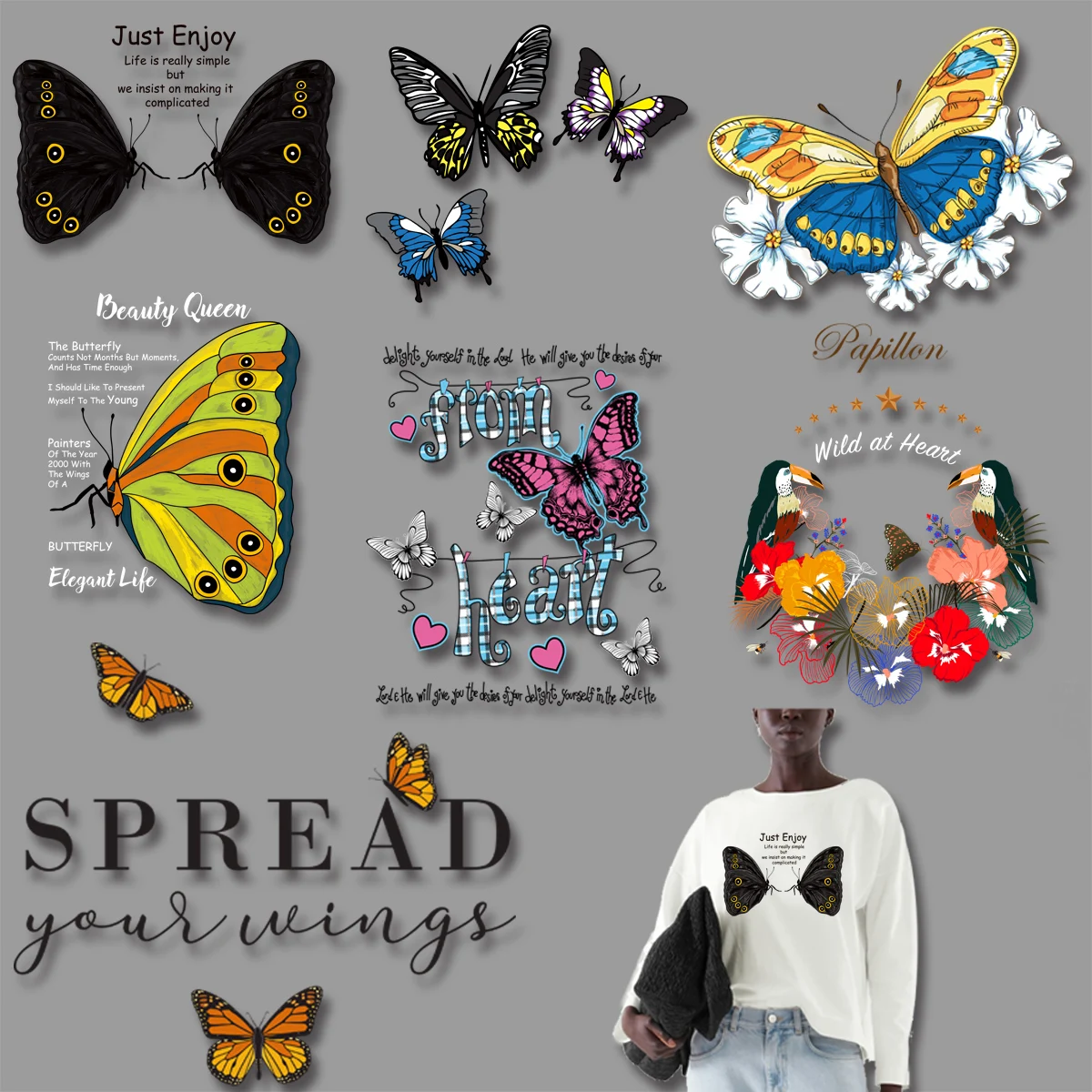 Simple And Beautiful Animals, Birds, Butterflies, Letters, Flowers Iron On Transfer Character Patch for Clothing Appliques
Simple And Beautiful Animals, Birds, Butterflies, Letters, Flowers Iron On Transfer Character Patch for Clothing Appliques