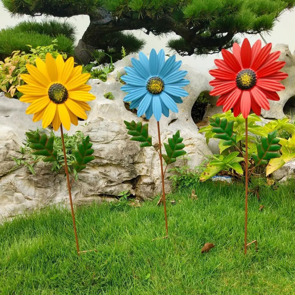 Sunflower Windmill Metal Rotating With Stake Standing Sunflower Wind Spinner Lawn Flower Pinwheel Outdoor Garden Decor Ornament
Sunflower Windmill Metal Rotating With Stake Standing Sunflower Wind Spinner Lawn Flower Pinwheel Outdoor Garden Decor Ornament