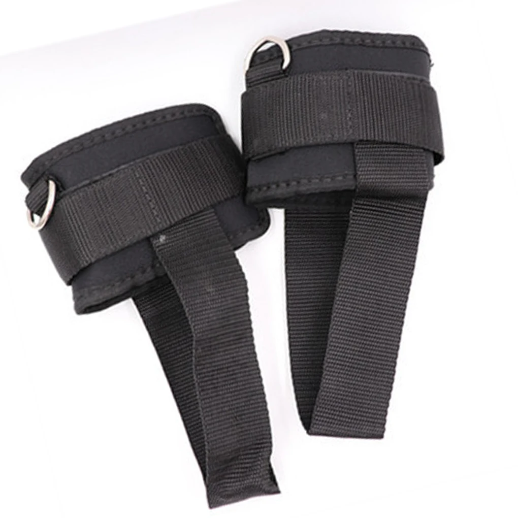 

2 Pieces Ankle Straps Adjustable D-Ring Foot Support Cuffs Gym Leg Strength Workouts with Buckle Sports for Cable Machines