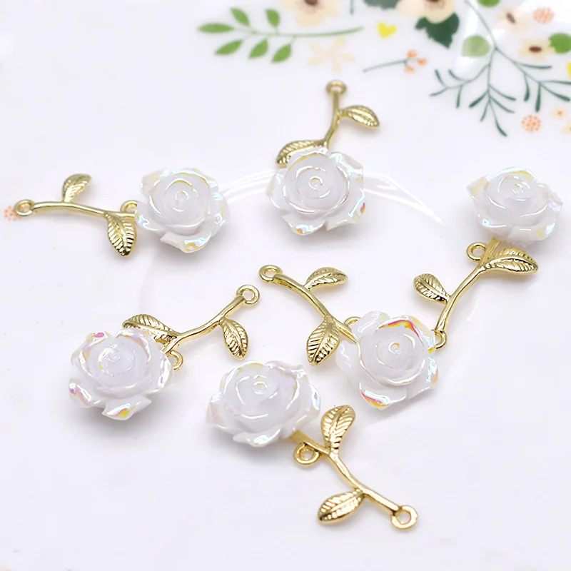 5pcs Plating Gold Color Metal Alloy Rose Flower Charms Pendant For Jewelry Making Cute Earrings Necklaces
5pcs Plating Gold Color Metal Alloy Rose Flower Charms Pendant For Jewelry Making Cute Earrings Necklaces