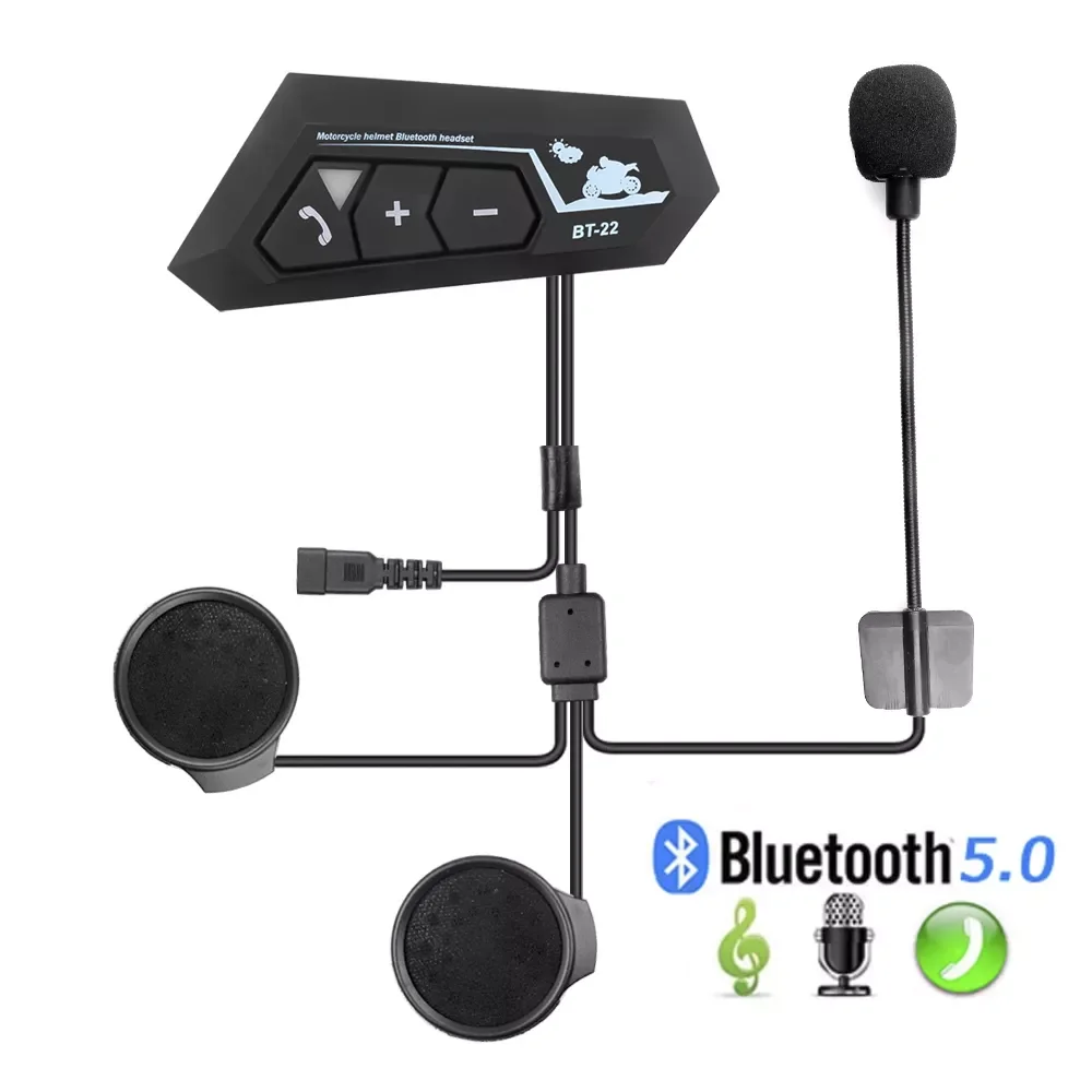 Bluetooth-гарнитура BT22 для мотоциклетного шлема с микрофоном и поддержкой Bluetooth 5,0
Bluetooth-гарнитура BT22 для мотоциклетного шлема с микрофоном и поддержкой Bluetooth 5,0