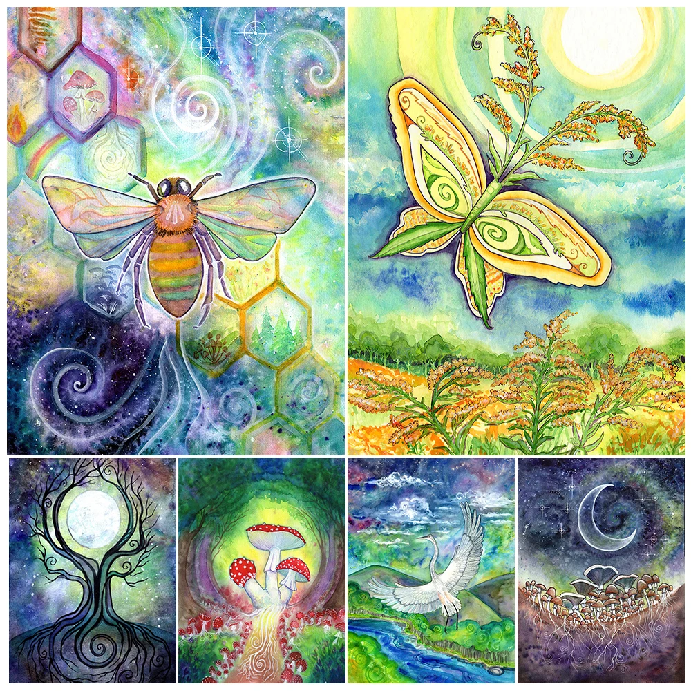 Mysterious Animals And Plants In The Dream Forest Wall Art Canvas Painting Magic Mushroom And Wicca Moon Art Poster Print Decor
Mysterious Animals And Plants In The Dream Forest Wall Art Canvas Painting Magic Mushroom And Wicca Moon Art Poster Print Decor