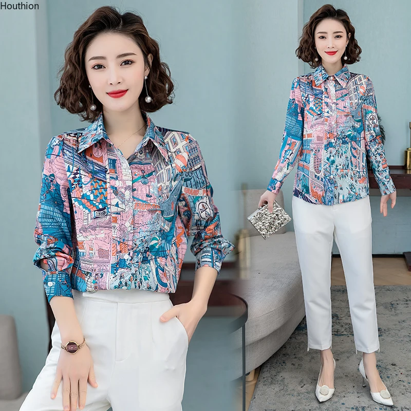 Блузка Женская атласная свободного покроя, Повседневная модная рубашка-поло с длинным рукавом, на пуговицах, топ с принтом, лето
Блузка Женская атласная свободного покроя, Повседневная модная рубашка-поло с длинным рукавом, на пуговицах, топ с принтом, лето