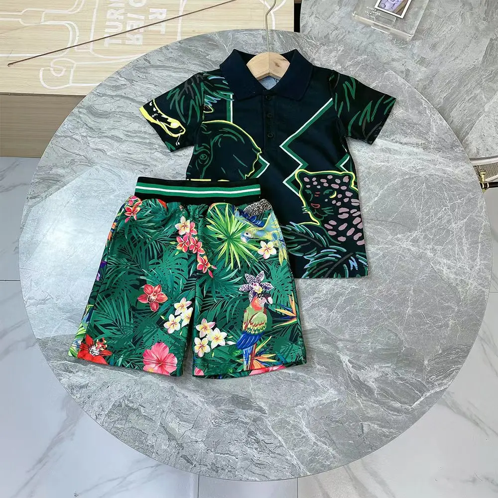 Summer 2022 High-end customized children's wear Boys' summer short sleeve Holiday Island style Polo shirt set featuring printed
Summer 2022 High-end customized children's wear Boys' summer short sleeve Holiday Island style Polo shirt set featuring printed