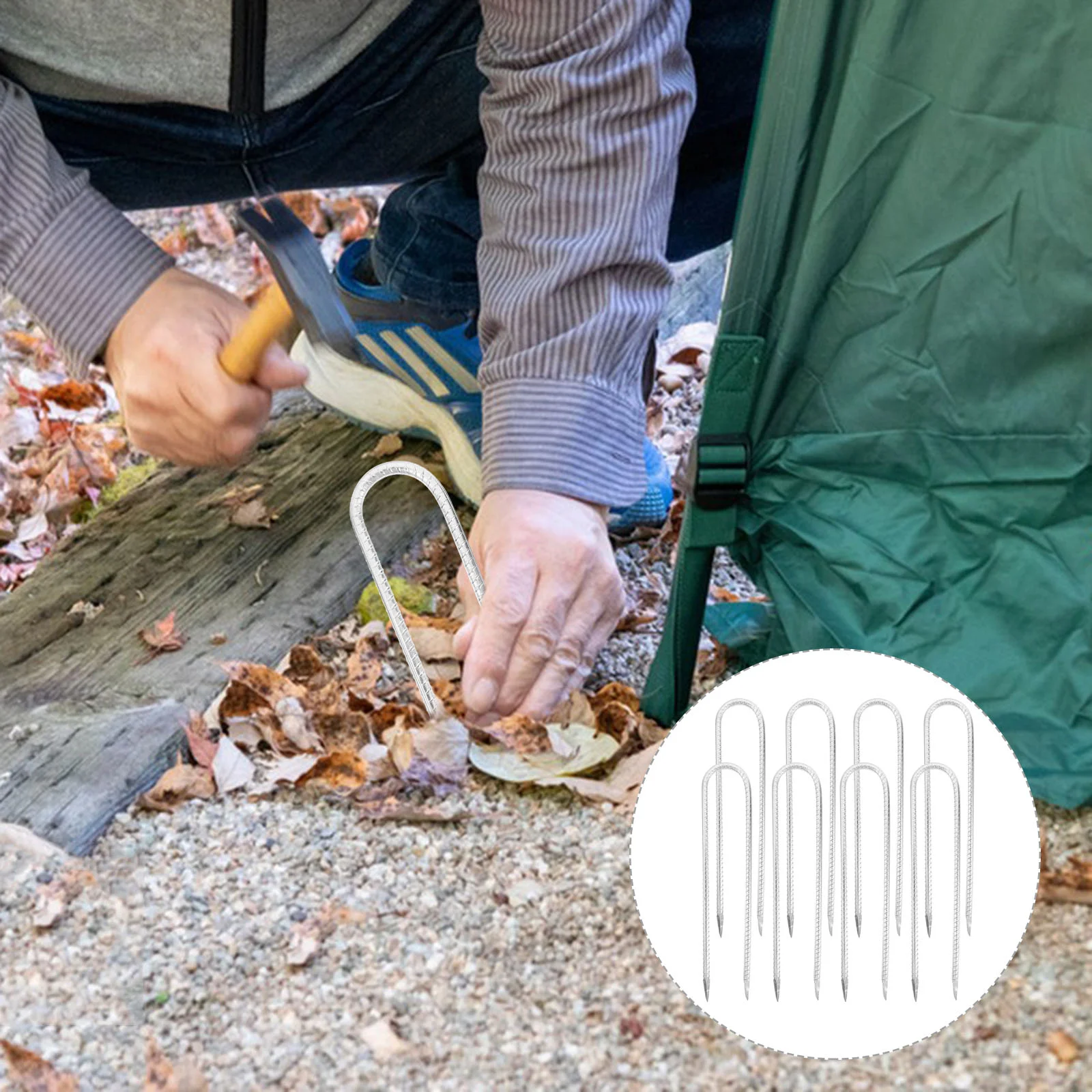 Ground Reinforced Pile DIY U-shaped Garden Stakes Trampoline Anchor Kit Camping Canopy Nail
Ground Reinforced Pile DIY U-shaped Garden Stakes Trampoline Anchor Kit Camping Canopy Nail