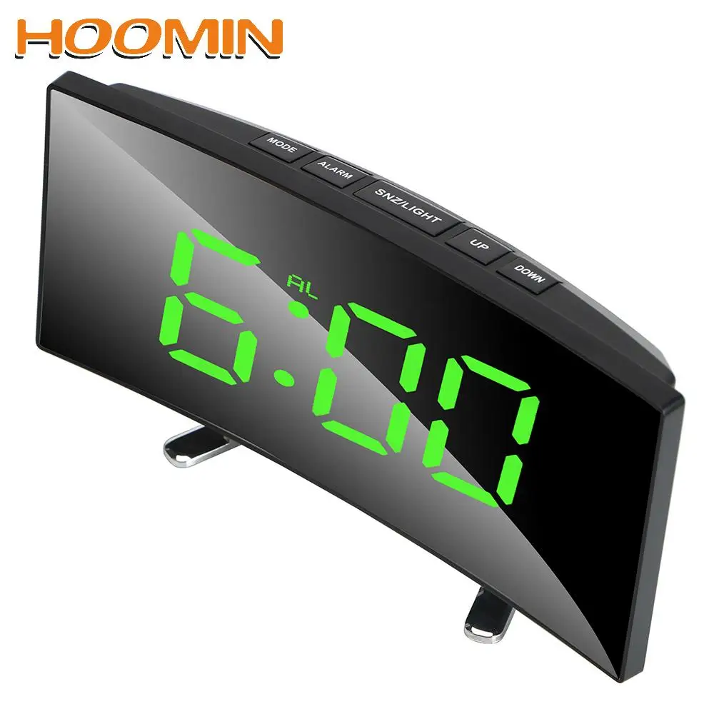 HOOMIN 7 Inch Large Number Table Clock For Kid Bedroom LED Screen Desktop Clock Digital Alarm Clock Curved Dimmable Mirror Clock
HOOMIN 7 Inch Large Number Table Clock For Kid Bedroom LED Screen Desktop Clock Digital Alarm Clock Curved Dimmable Mirror Clock