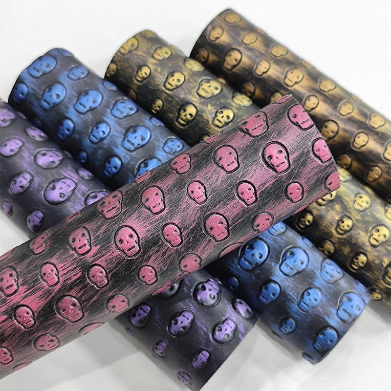 Skull Pattern Faux Leather Fabric Synthetic Leather for Craft Making DIY Handmade Sewing Material 30x135cm Size
Skull Pattern Faux Leather Fabric Synthetic Leather for Craft Making DIY Handmade Sewing Material 30x135cm Size
