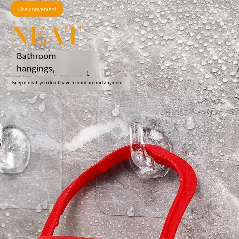 Bathroom Hooks Strong Non-marking Sticky Hook-free Punch-free Transparent Bathroom Kitchen Clothes Hanging Hook Organizers
Bathroom Hooks Strong Non-marking Sticky Hook-free Punch-free Transparent Bathroom Kitchen Clothes Hanging Hook Organizers