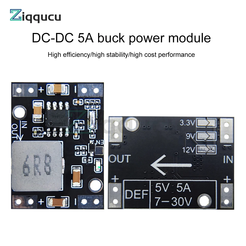 DC to DC High Efficiency Voltage Regulator 7-30V to 3.3V/9V/12V Buck Converter DIY Power Supply Step-Down Module 
DC to DC High Efficiency Voltage Regulator 7-30V to 3.3V/9V/12V Buck Converter DIY Power Supply Step-Down Module