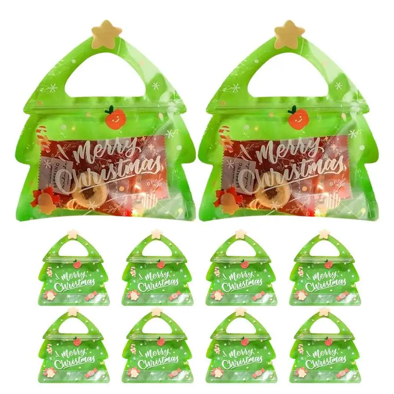 10pcs Creative Christmas Tree Shape Cookie Bag Merry Christmas Gift Packing Bag Party Festivals Biscuits Candy Bag
10pcs Creative Christmas Tree Shape Cookie Bag Merry Christmas Gift Packing Bag Party Festivals Biscuits Candy Bag