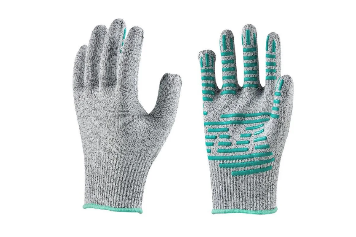 New Model 13 Gauge HPPE Gray Food Grade Silicone Dots Cut Resistance Protection Gloves for Food Processing Gardening Work
New Model 13 Gauge HPPE Gray Food Grade Silicone Dots Cut Resistance Protection Gloves for Food Processing Gardening Work