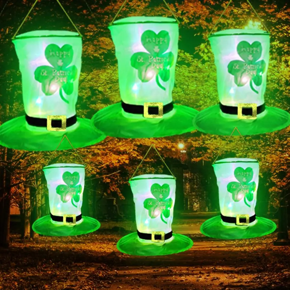 LED Decorative Light With Lanyard Luminous Shamrocks Decoration Happy Saint Patrick's Day Top Hat Light Festive Supplies
LED Decorative Light With Lanyard Luminous Shamrocks Decoration Happy Saint Patrick's Day Top Hat Light Festive Supplies