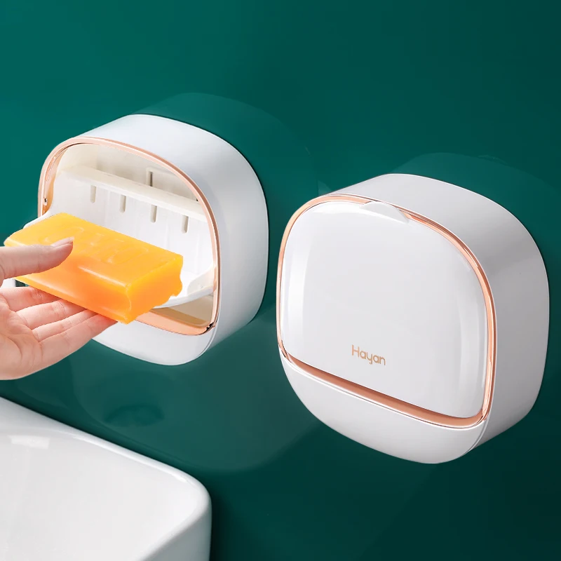 Wall-Mounted Soap Holder With Lid Soap Container Waterproof Plastic Soap Box Home Soap Dish Bathroom Accessories Storage Box
Wall-Mounted Soap Holder With Lid Soap Container Waterproof Plastic Soap Box Home Soap Dish Bathroom Accessories Storage Box