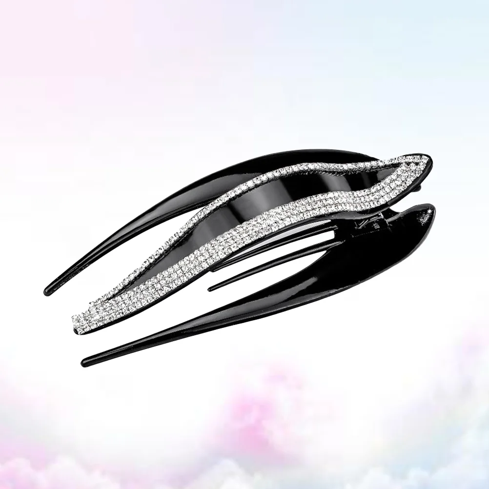 1Pc Clip Rhinestone Decorated Hairpin Hair Clip Fashion Hair Accessory for Women Ladies Black
1Pc Clip Rhinestone Decorated Hairpin Hair Clip Fashion Hair Accessory for Women Ladies Black