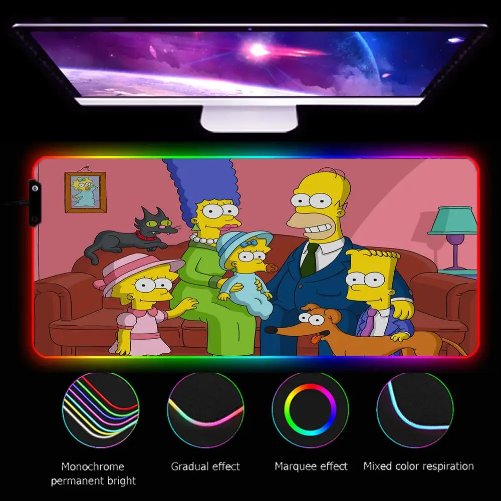 Коврик для мыши Simpsons с RGB-подсветкой и клавиатурой
Коврик для мыши Simpsons с RGB-подсветкой и клавиатурой