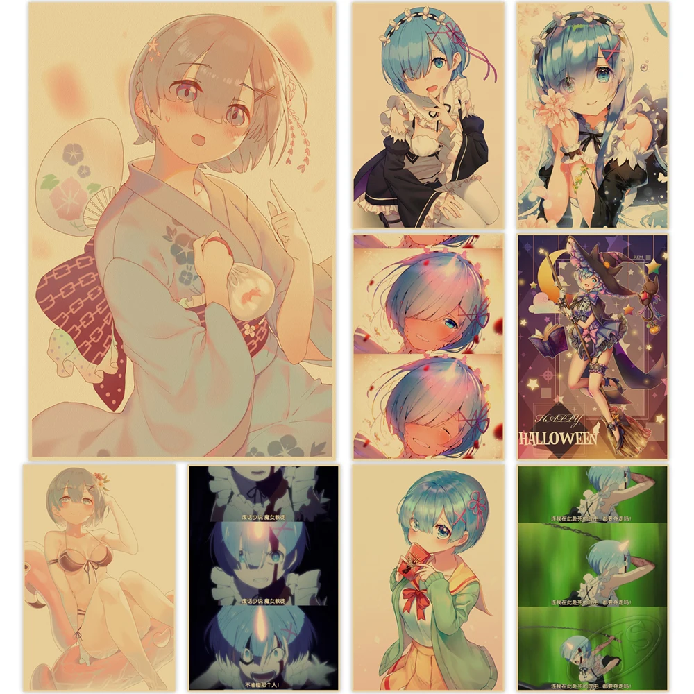 Re:Zero Painting Anime Wall Art Kara Hajimeru Emilia Poster Classic Print Rem Ram Kraft Paper Mural Pictures Bedroom Home Decor
Re:Zero Painting Anime Wall Art Kara Hajimeru Emilia Poster Classic Print Rem Ram Kraft Paper Mural Pictures Bedroom Home Decor