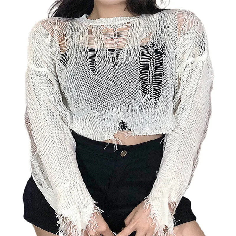 Women Retro Knitted Smocks Sweaters Jumpers Solid Color Hollow-Out Round Neck Long Sleeve Sun Protection Thin Pullovers Fall
Women Retro Knitted Smocks Sweaters Jumpers Solid Color Hollow-Out Round Neck Long Sleeve Sun Protection Thin Pullovers Fall