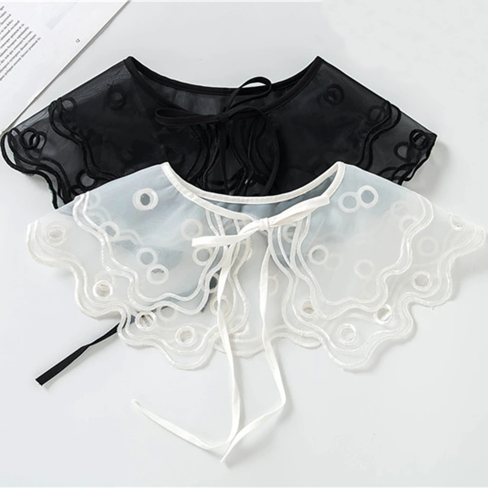 Princess Doll Collar Breathable Adjustable Lace-up Thin Organza False Collar Sweater Accessories Tops Fake Collar Women Clothes
Princess Doll Collar Breathable Adjustable Lace-up Thin Organza False Collar Sweater Accessories Tops Fake Collar Women Clothes