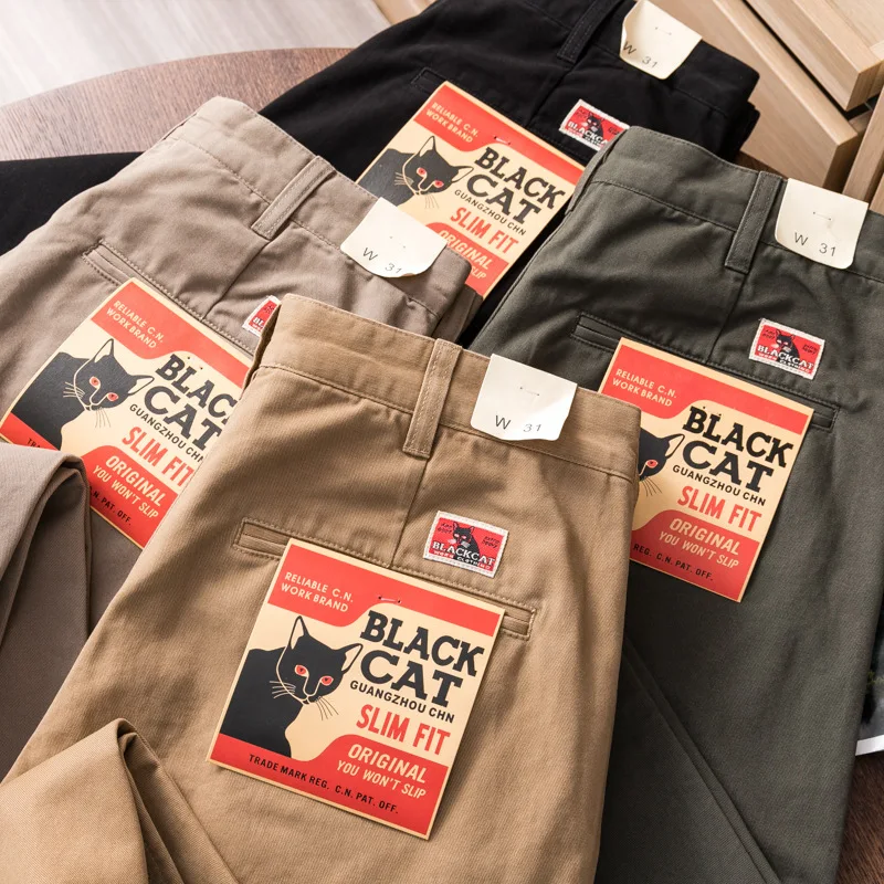 Retro Straight Leg Lounge Pants Men's Cotton Pants Solid Color Casual Loose Pencil Trouser Straight Leg Trousers Spring
Retro Straight Leg Lounge Pants Men's Cotton Pants Solid Color Casual Loose Pencil Trouser Straight Leg Trousers Spring