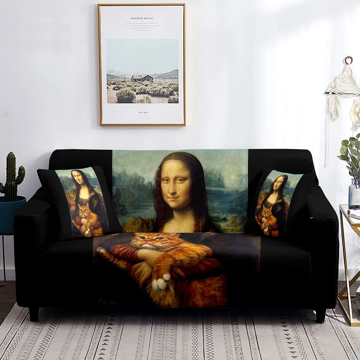 Funny Mona Lisa Sofa Cover Cat Lover Gifts Painting Couch Cover Stretch Non Slip Washable Furniture Protector for Living Room 
Funny Mona Lisa Sofa Cover Cat Lover Gifts Painting Couch Cover Stretch Non Slip Washable Furniture Protector for Living Room
