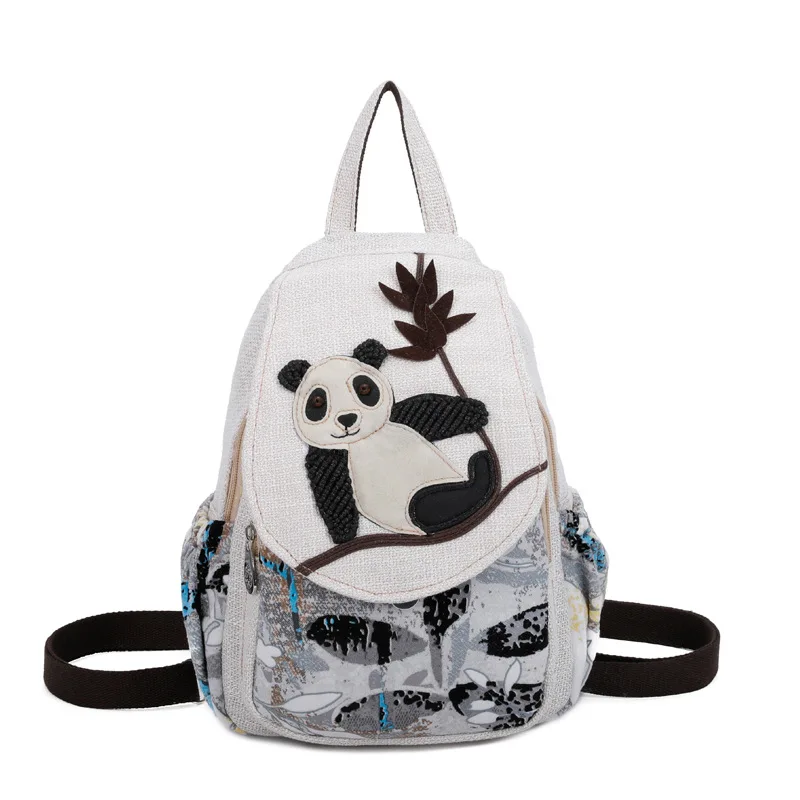 Cotton And Linen Backpack Women Handsewn Panda Design Bags Girls Fashion New Olympics Durable Trend Classic Interlayers Pockets
Cotton And Linen Backpack Women Handsewn Panda Design Bags Girls Fashion New Olympics Durable Trend Classic Interlayers Pockets