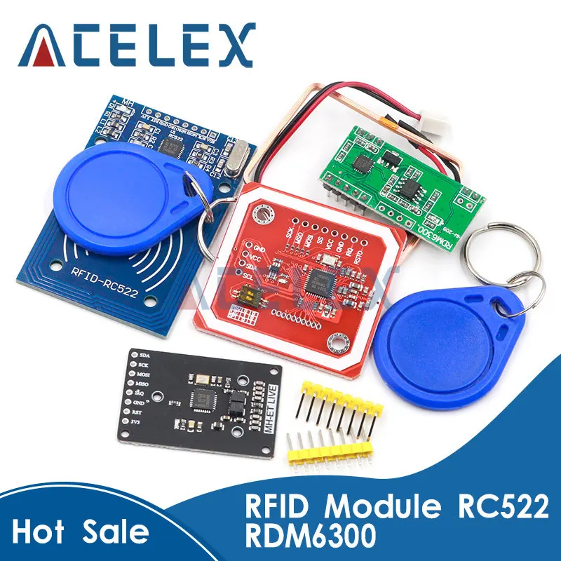 

RFID module RC522 MFRC-522 RDM6300 Kits S50 13.56 Mhz 125Khz 6cm With Tags SPI Write & Read for arduino uno 2560