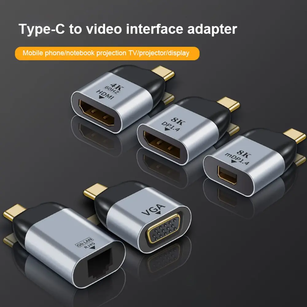 Ethernet UHD 8K Video Converter Type-C To HDMI-compatible USB C to VGA Mini DP RJ45 Adapter For Samsung Huawei Xiaomi
Ethernet UHD 8K Video Converter Type-C To HDMI-compatible USB C to VGA Mini DP RJ45 Adapter For Samsung Huawei Xiaomi