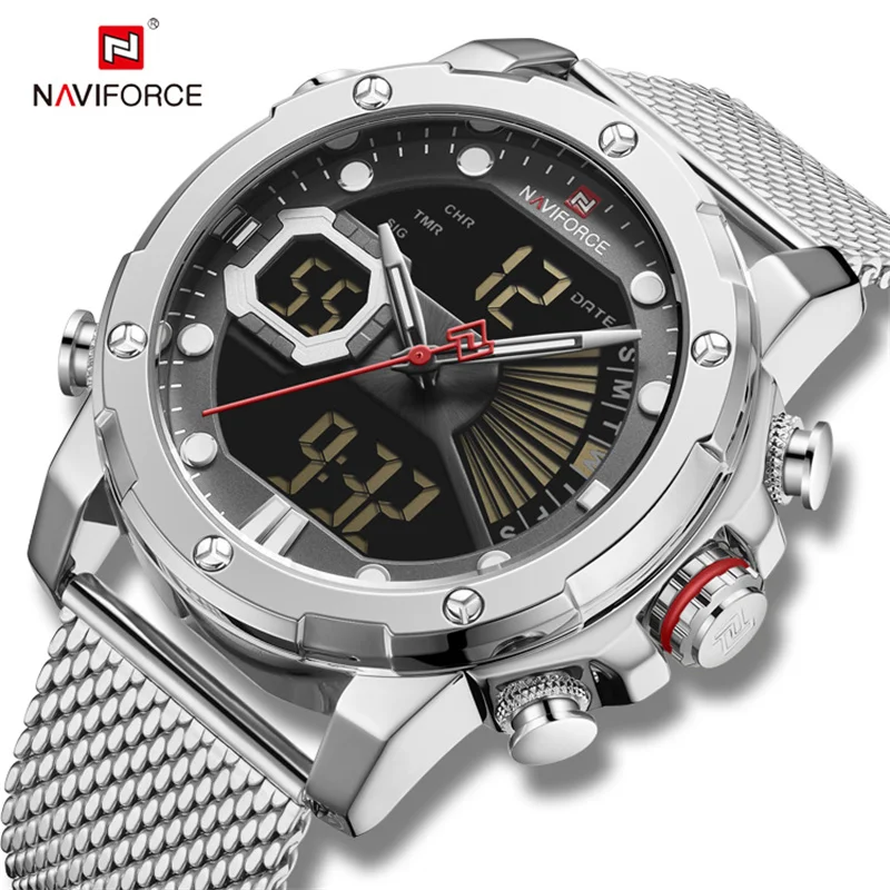 NAVIFORCE Quartz Watches for Men Multifunction Waterproof Men Clock Luminous Digital Business Male Wrist Watch Relogio Masculino
NAVIFORCE Quartz Watches for Men Multifunction Waterproof Men Clock Luminous Digital Business Male Wrist Watch Relogio Masculino