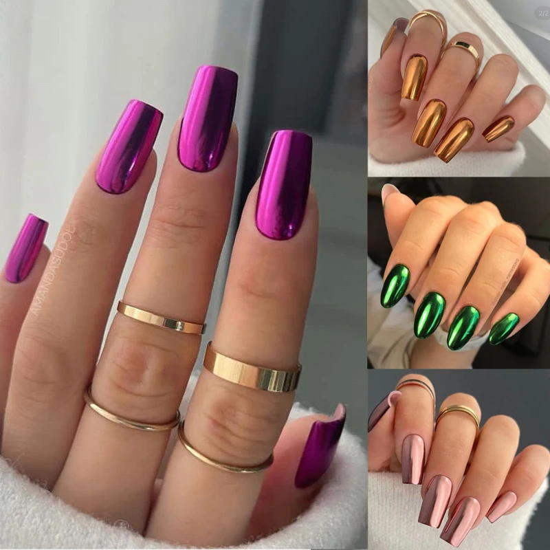 Metallic Mirror Nail Polish 12 Colors Lasting Quick-drying Silver Purple Rose Gold Nail Polish Is Not Peelable Nails Decoration
Metallic Mirror Nail Polish 12 Colors Lasting Quick-drying Silver Purple Rose Gold Nail Polish Is Not Peelable Nails Decoration