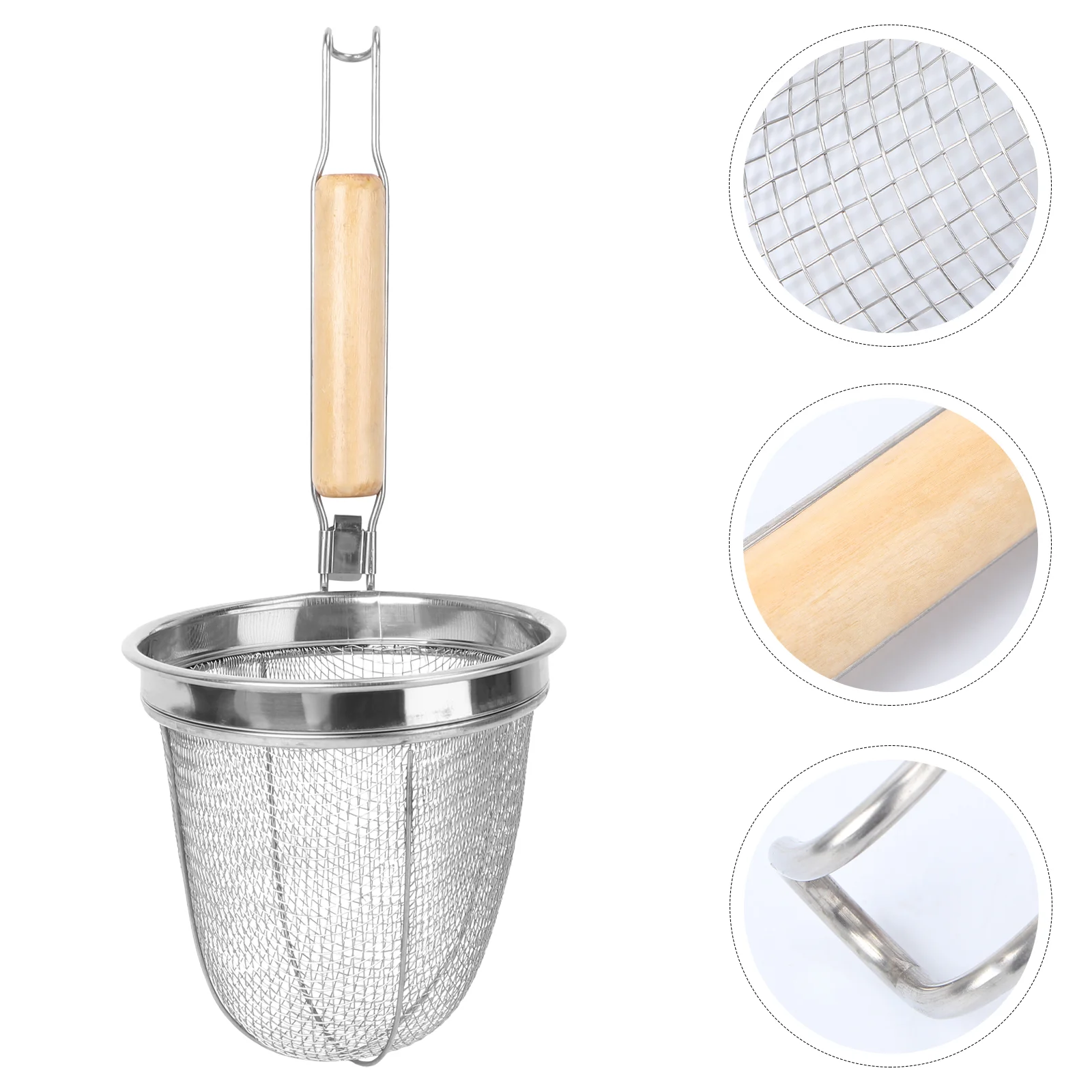 

Strainer Mesh Basket Noodle Pasta Colander Skimmer Fine Steel Stainless Strainers Spaghetti Kitchen Spoon Sieve Handle Spider