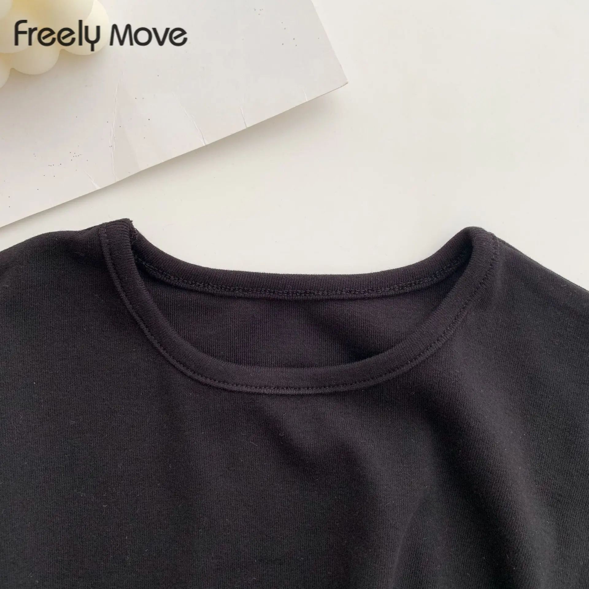 Freely Move Summer Children T-shirts Solid Cotton Tees for Kids New Fashion Boys and Girls Short Sleeve Top Anomalistic Clothes
Freely Move Summer Children T-shirts Solid Cotton Tees for Kids New Fashion Boys and Girls Short Sleeve Top Anomalistic Clothes