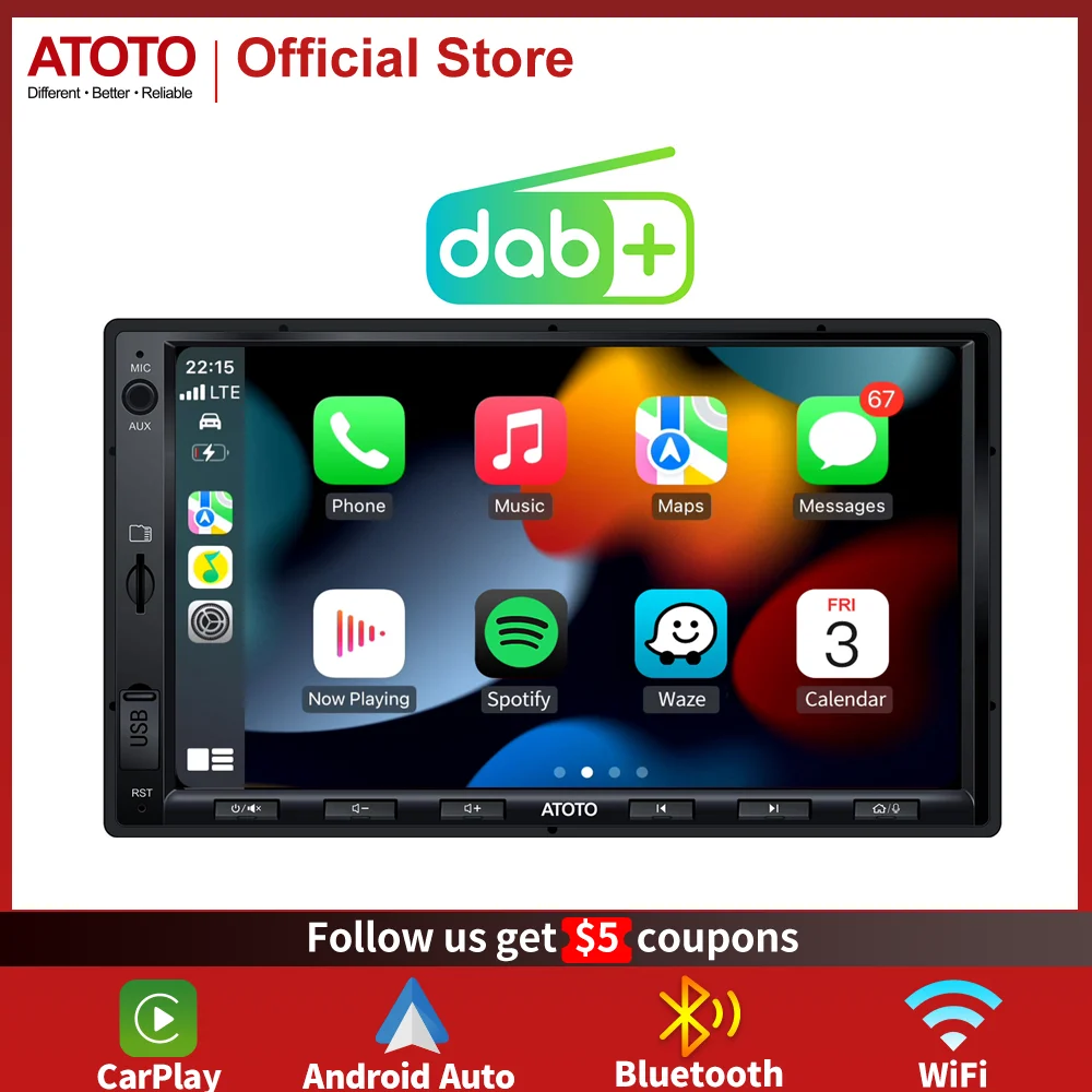 Автомобильный мультимедийный плеер ATOTO F7 XE, плеер на Android, с экраном и функцией MirrorLink, с поддержкой Bluetooth 5,0, с 7-дюймовым дисплеем
Автомобильный мультимедийный плеер ATOTO F7 XE, плеер на Android, с экраном и функцией MirrorLink, с поддержкой Bluetooth 5,0, с 7-дюймовым дисплеем