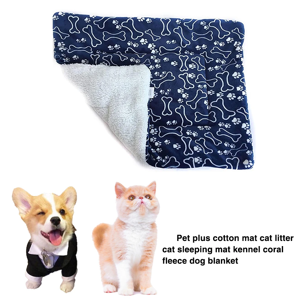 Winter pet quilted cushion thickened mattress coral fleece dog blanket Chihuahua French bulldog mattress dog accessories
Winter pet quilted cushion thickened mattress coral fleece dog blanket Chihuahua French bulldog mattress dog accessories