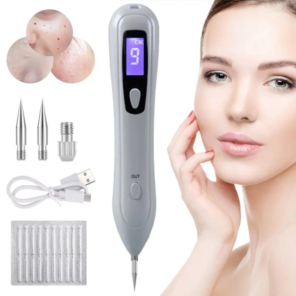 LCD Face Skin Dark Spot Remover 9 Level Mole Tattoo Removal Laser Plasma Pen Machine Facial Freckle Tag Wart Removal
LCD Face Skin Dark Spot Remover 9 Level Mole Tattoo Removal Laser Plasma Pen Machine Facial Freckle Tag Wart Removal