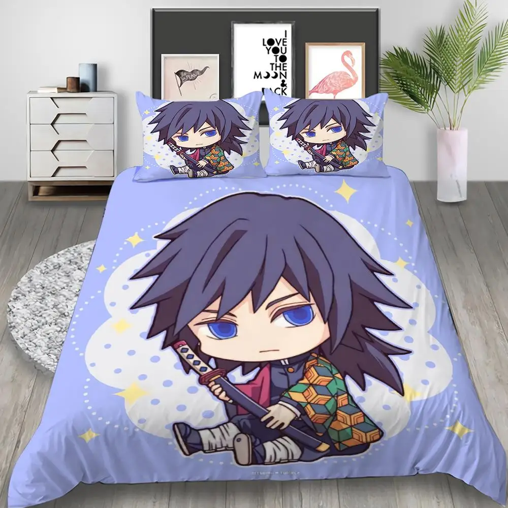 Demon Slayer-Juego de ropa de cama con dibujos animados en 3D, edredón de Anime Demon Slayer, sin sábanas, AYR
Demon Slayer-Juego de ropa de cama con dibujos animados en 3D, edredón de Anime Demon Slayer, sin sábanas, AYR