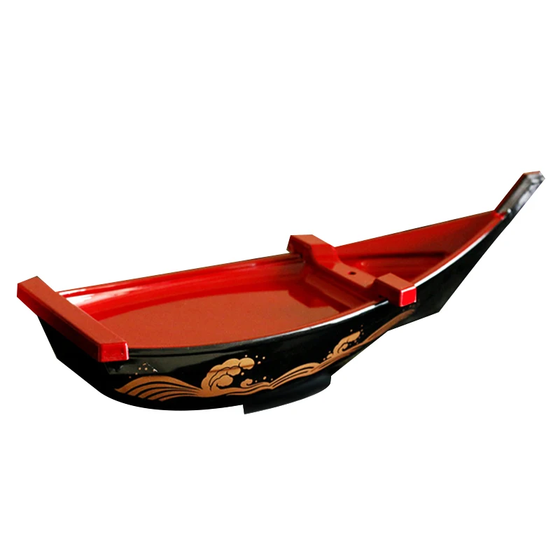 ABS Black Red Sushi Sashimi Boat Ice Food Seafood Plate Salmon Sashimi Tray Creative Japanese Food Container Sushi Decor Boat
ABS Black Red Sushi Sashimi Boat Ice Food Seafood Plate Salmon Sashimi Tray Creative Japanese Food Container Sushi Decor Boat