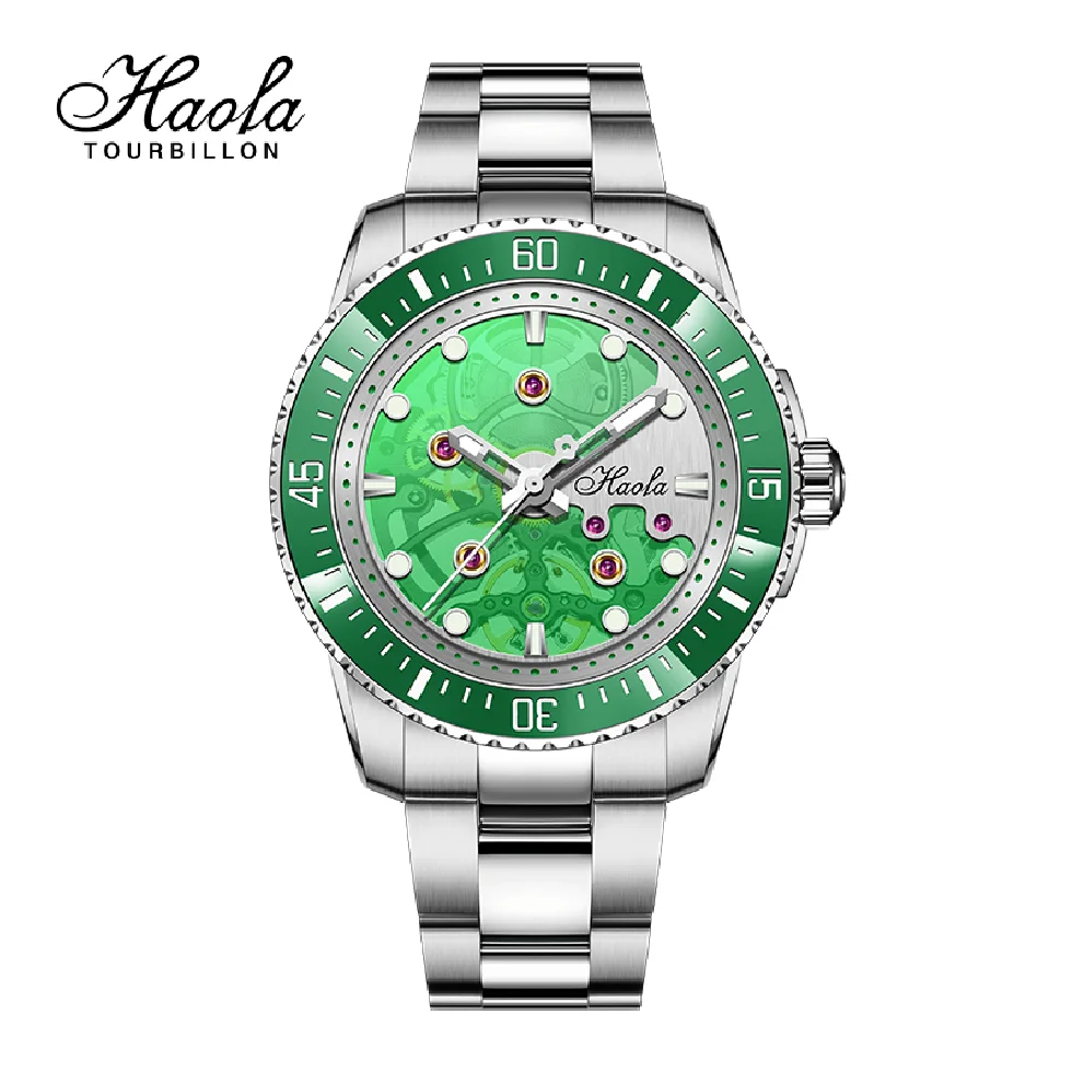 Haofa Automatic Mechanical Watch For Men Luminous Stainless Steel Waterproof Mens Watch Luxury Sapphire Skeleton Ceramic Bezel
Haofa Automatic Mechanical Watch For Men Luminous Stainless Steel Waterproof Mens Watch Luxury Sapphire Skeleton Ceramic Bezel