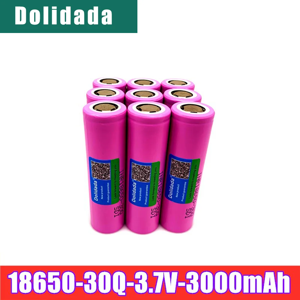 

Original 18650 Battery 3000Mah 30Q 20A Li Ion Rechargeable Batteries for Electronic Cigare Flashlight Electric Toys