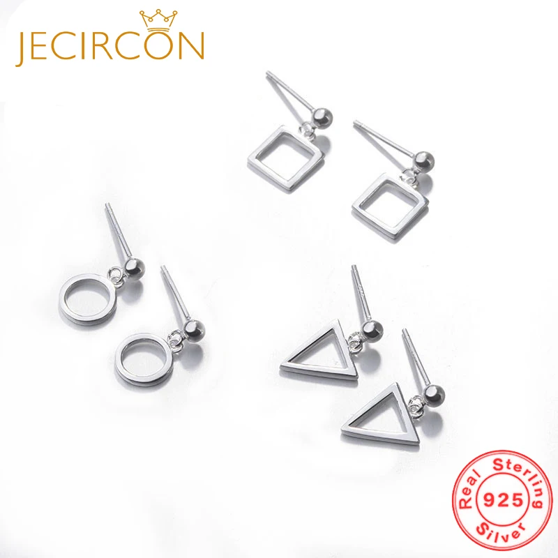 JECIRCON S925 Sterling Silver Japanese and Korean All-match Simple Geometric Stud Earrings Square Triangle Round Earrings Female
JECIRCON S925 Sterling Silver Japanese and Korean All-match Simple Geometric Stud Earrings Square Triangle Round Earrings Female