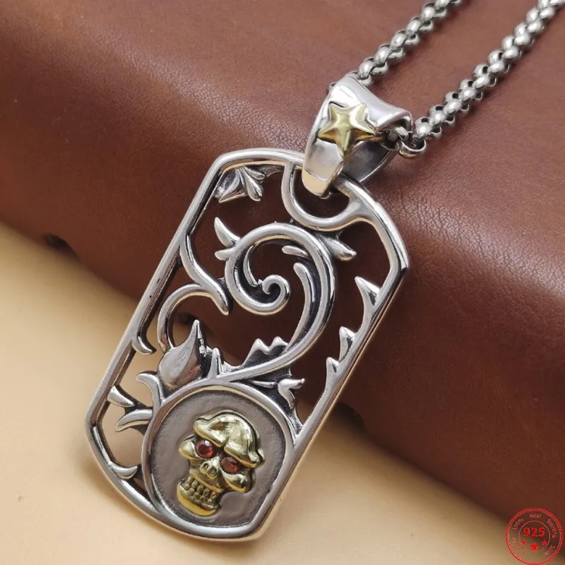S925 Sterling Silver Pendants for Men Women 2023 New Men's Fashion Hollow Eternal Vine Small-Skull Argentum Amulet PunkJewelry
S925 Sterling Silver Pendants for Men Women 2023 New Men's Fashion Hollow Eternal Vine Small-Skull Argentum Amulet PunkJewelry