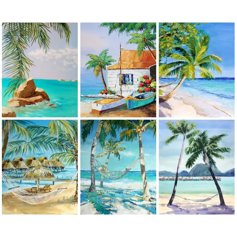 GATYZTORY Oil Painting Seaside Tree Handpainted Home Decoration Drawing Canvas Picture By Numbers Scenery Wall Art Gift
GATYZTORY Oil Painting Seaside Tree Handpainted Home Decoration Drawing Canvas Picture By Numbers Scenery Wall Art Gift