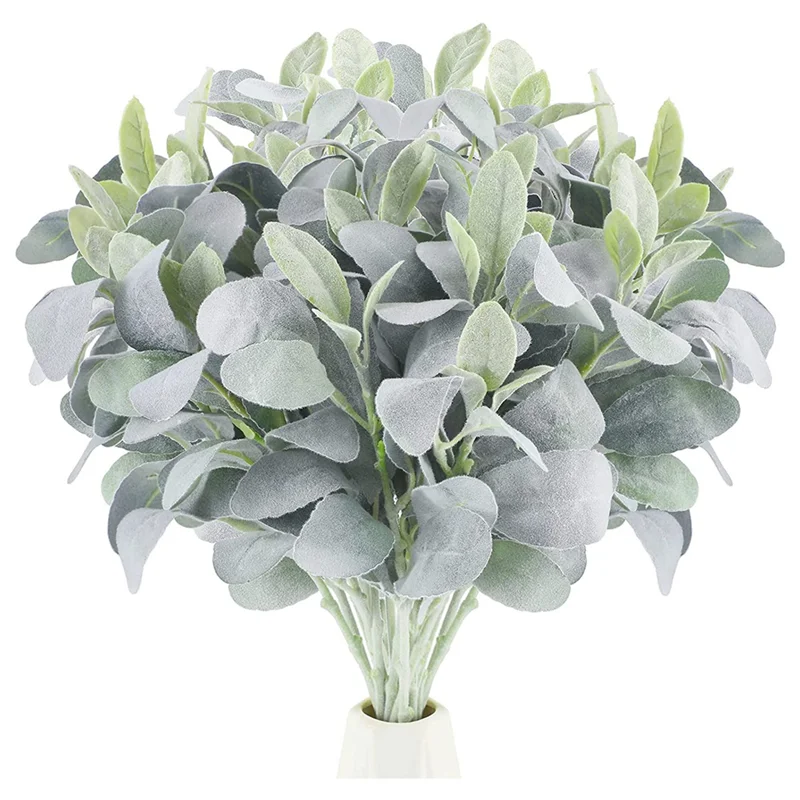 15 Pcs Artificial Flocked Lambs Ear Greenery Stem Faux Lamb's Ear Branches Picks Rustic Wedding Centerpiece
15 Pcs Artificial Flocked Lambs Ear Greenery Stem Faux Lamb's Ear Branches Picks Rustic Wedding Centerpiece