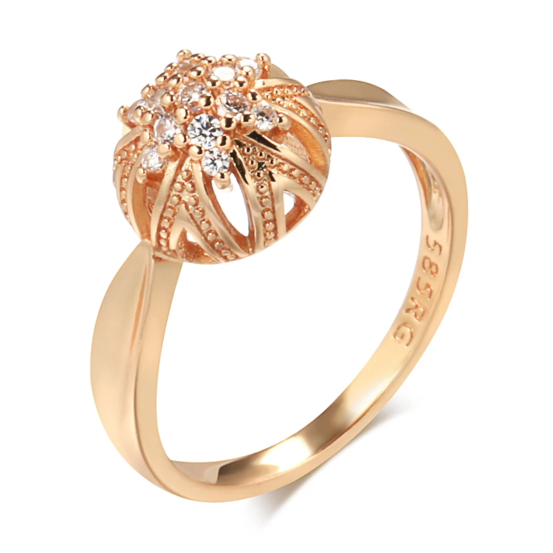 Kinel Luxury 585 Rose Gold Ring For Women Unique Hollow Flowers Natural Zircon Ring Beautiful Ethnic Wedding Vintage Jewelry
Kinel Luxury 585 Rose Gold Ring For Women Unique Hollow Flowers Natural Zircon Ring Beautiful Ethnic Wedding Vintage Jewelry