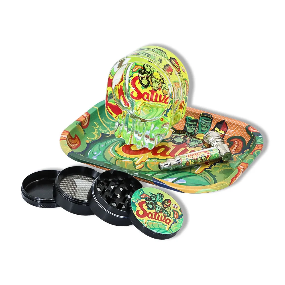 Табачный поднос для скручивания, измельчитель, Подарочная коробка для дымовой трубки, сигаретный поднос, пепельница, набор из четырех предм... 
Табачный поднос для скручивания, измельчитель, Подарочная коробка для дымовой трубки, сигаретный поднос, пепельница, набор из четырех предм...