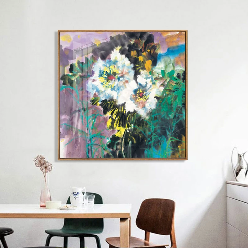 

Modern Abstract Watercolor Art Canvas Painting Flower Posters and Prints Wall Art Picture for Living Room Decoration Cuadros