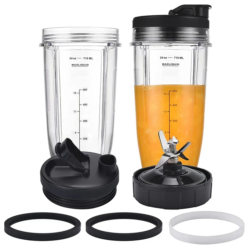 Replacement 24Oz For Nutri Ninja Blender Cup, 24Oz Cups With 7 Fins Replacement Extractor Blade Parts For Ninja Auto IQ
Replacement 24Oz For Nutri Ninja Blender Cup, 24Oz Cups With 7 Fins Replacement Extractor Blade Parts For Ninja Auto IQ