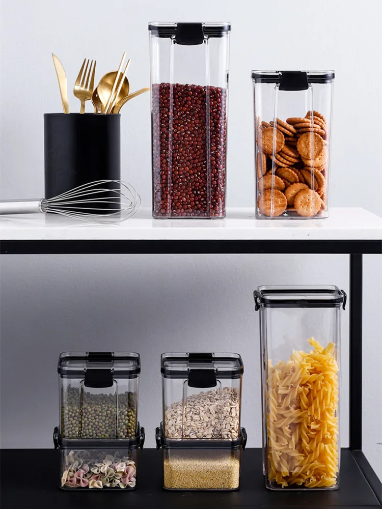 PET Plastic Food Containers Transparent Stackable Dry Food Storage Box Kitchen Spaghetti Noodles Sealed Jar Containers
PET Plastic Food Containers Transparent Stackable Dry Food Storage Box Kitchen Spaghetti Noodles Sealed Jar Containers